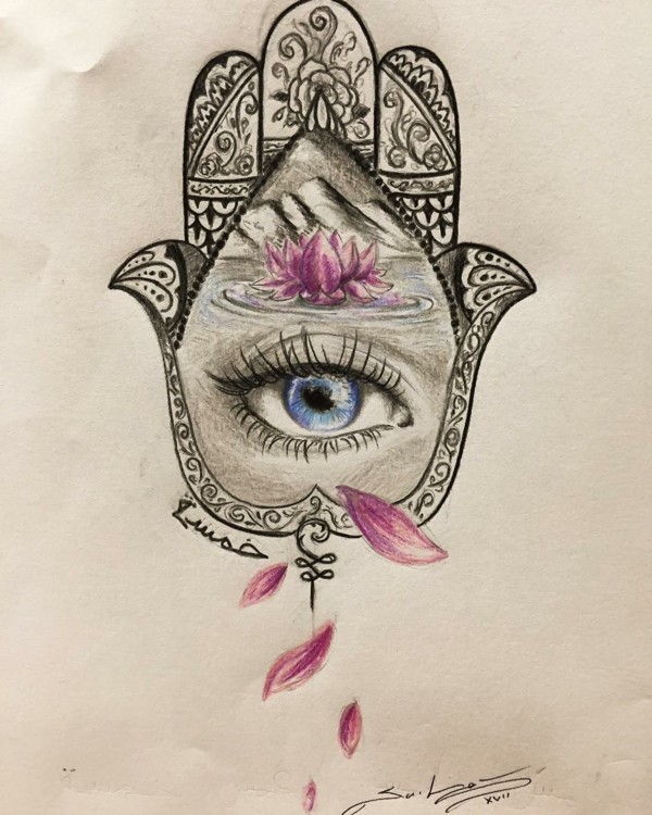 Auge tattoo mit bedeutung hand Hamsa (Die