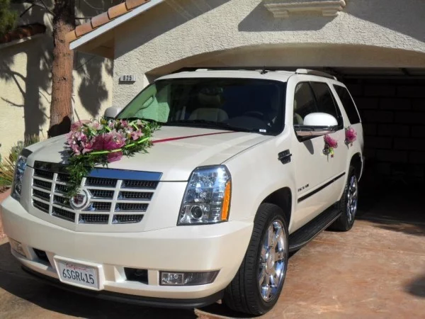 Blumenstrauss - toller Autoschmuck Hochzeit