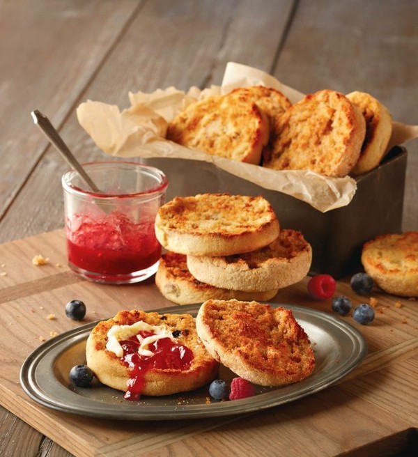 Englische Muffins selber backen Rezept gesunde Frühstücksideen