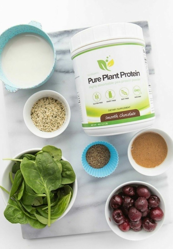 Erbsenprotein Pulver Ernährung vegane Proteine
