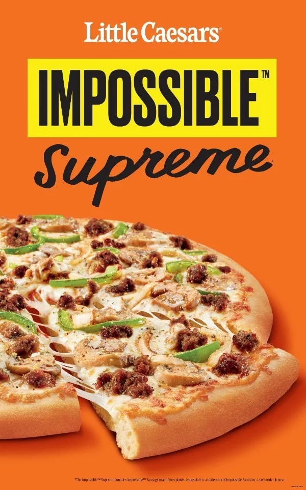 Fischloser Fisch von Impossible Foods in Entwicklung little caesars impossible supreme pizza