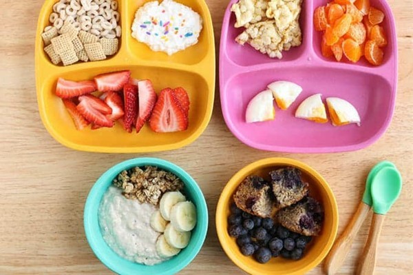 Gesunde Frühstücksideen für Kinder Früchte geschnitten