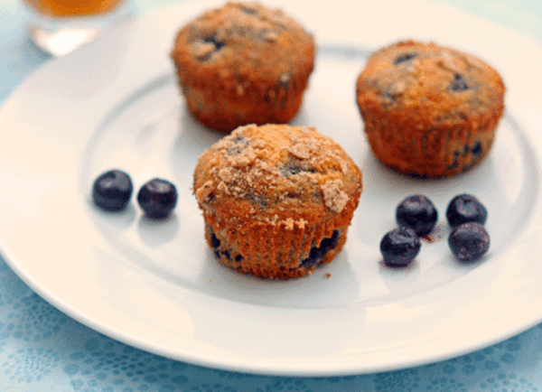 Gesunde Frühstücksideen für Kinder Muffins mit Blaubeeren