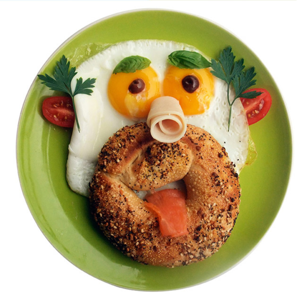 Gesunde Frühstücksideen für Kinder englisches Frühstück Gesicht