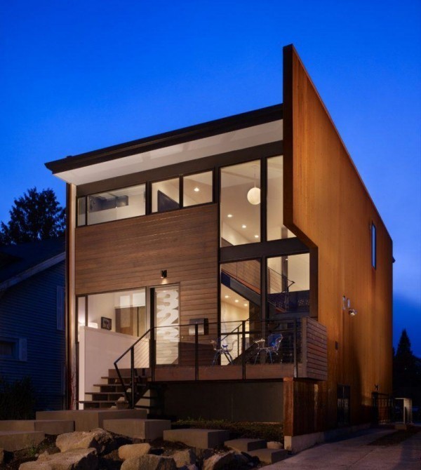Ideen aus Holz und Metall moderne Häuser