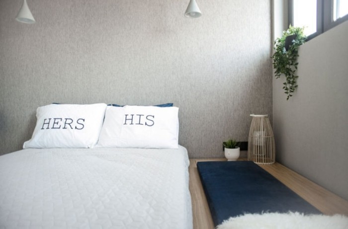 Kleines Apartment einrichten Elternschlafzimmer gemütlich praktisch bis ins kleinste Detail eingerichtet