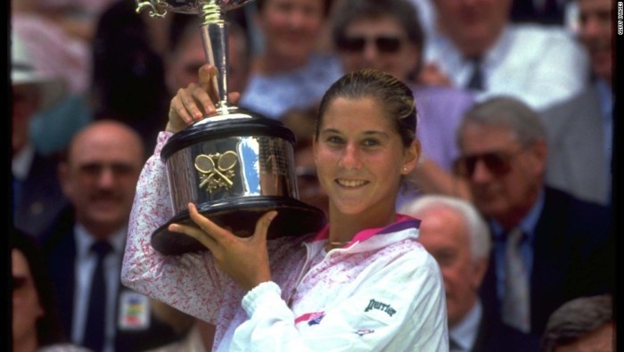 Monica Seles Sieg im Finale Australien Open 1992 Pokal