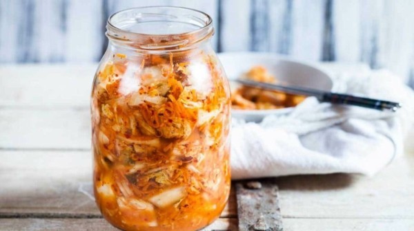 Probiotische Lebensmittel Kimchi gesunde Darmflora