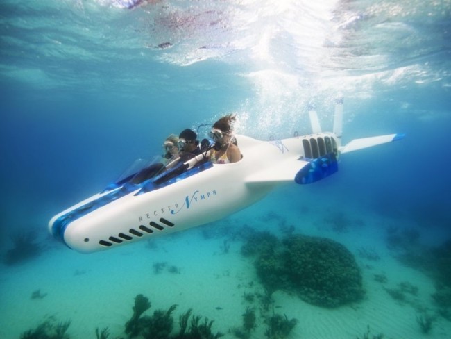 Richard Branson extravaganter Milliardär erfolgreicher Unternehmer Mini-U-Boot Necker Nymph