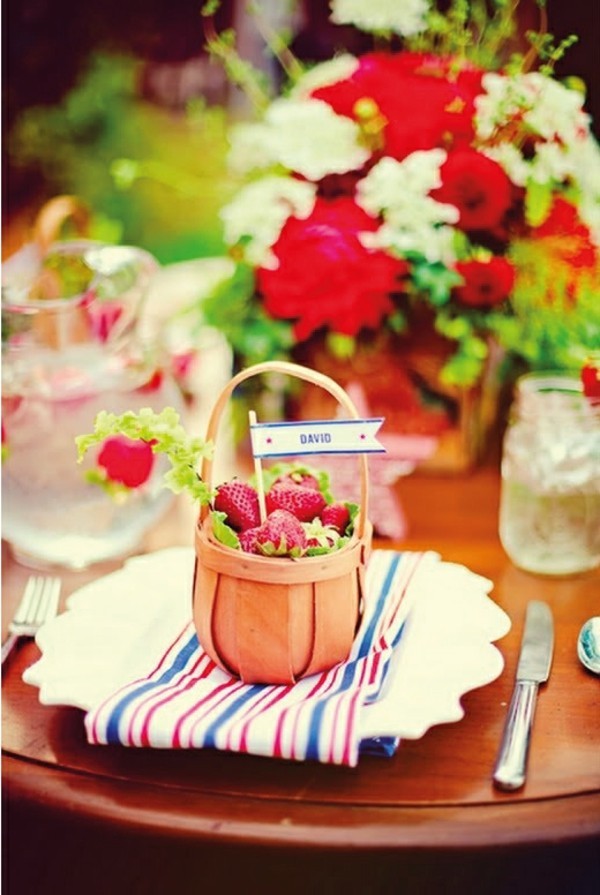 Sommerparty Deko Ideen Gartenparty Tisch Buffet Süßspeisen Erdberen