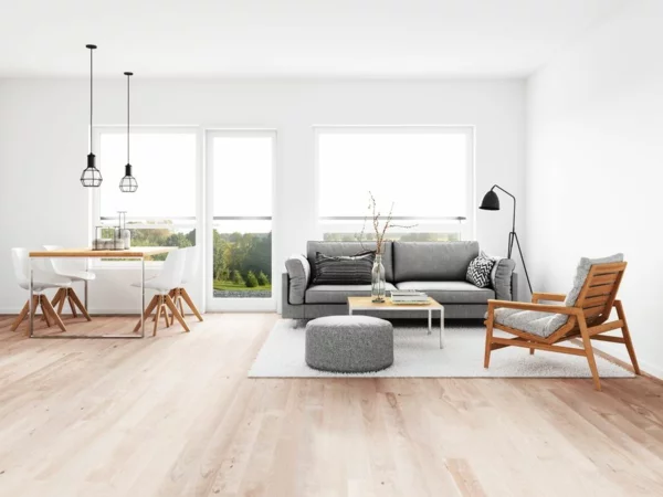 minimalistisches wohnzimmer puristish wohnen