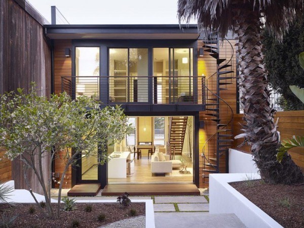 moderne Häuser in einem tropischen Umfeld