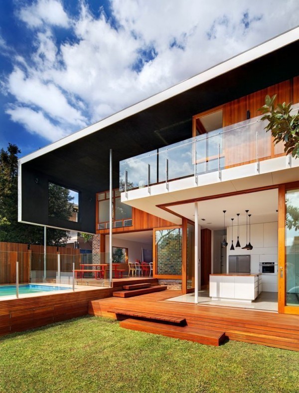 moderne Häuser - tolle Gestaltung - Holz und Glas