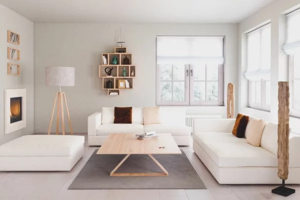puristisch wohnen wohnzimmer minimalistisch einrichten