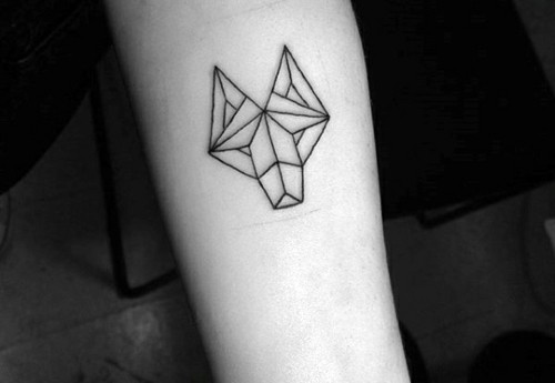 grafische kleine tattoos männer wolf