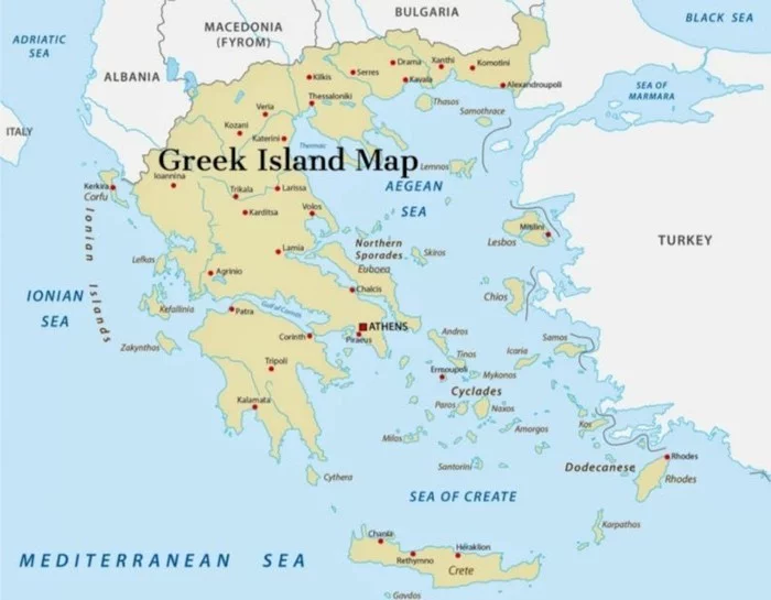 griechische Inseln Landkarte Griechenlands Urlaub planen Info finden