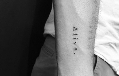 Unterarm tattoo ideen klein mann 45 Schrift