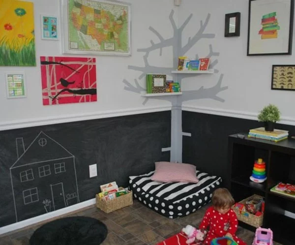 Kinderzimmer Etagenbett Tafelfarbe Tafelfolie