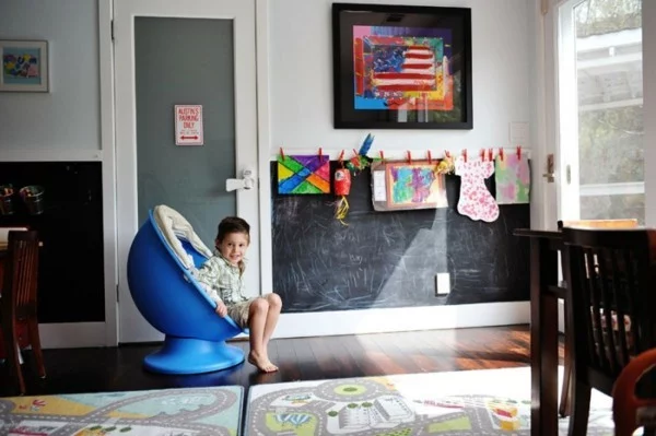 Kreidetafel Kinderzimmer Tafelfarbe kreative Wandgestaltung