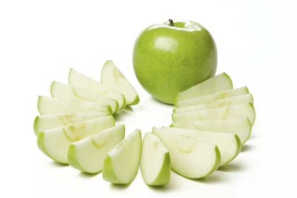 Rezept Apfel Crumble Apfelstreusel grüner Apfel geschnitten