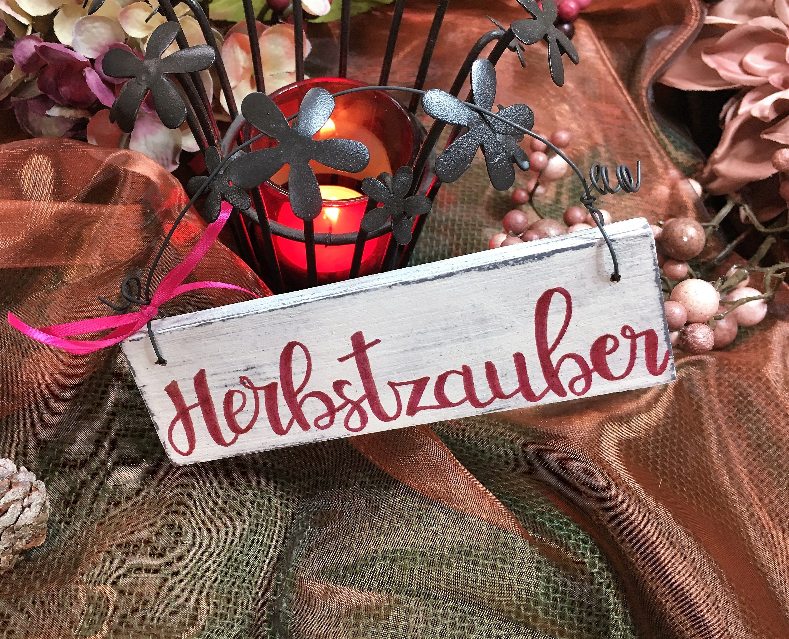 Schöne Holzschilder heißen den Herbst willkommen! - Fresh Ideen für das