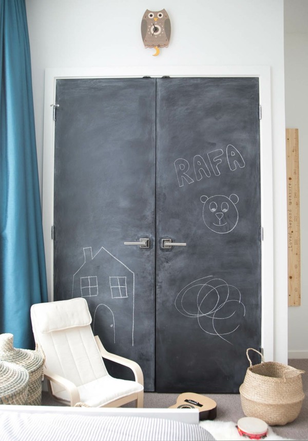 Tafelfarbe Tür schwarz Kreide