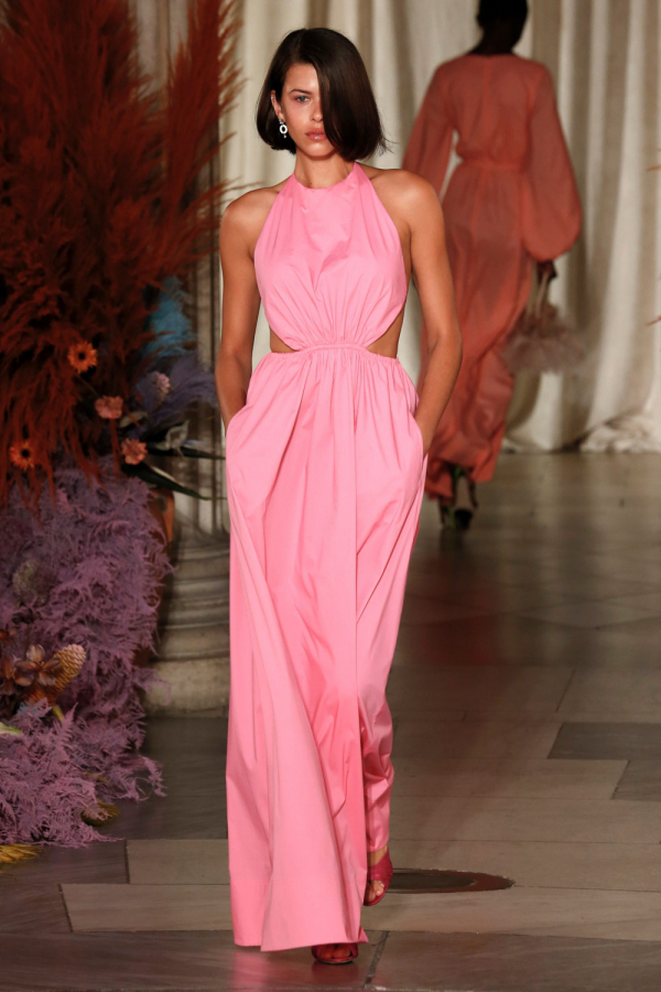 rosa kleid damentrends von der new york fashion week