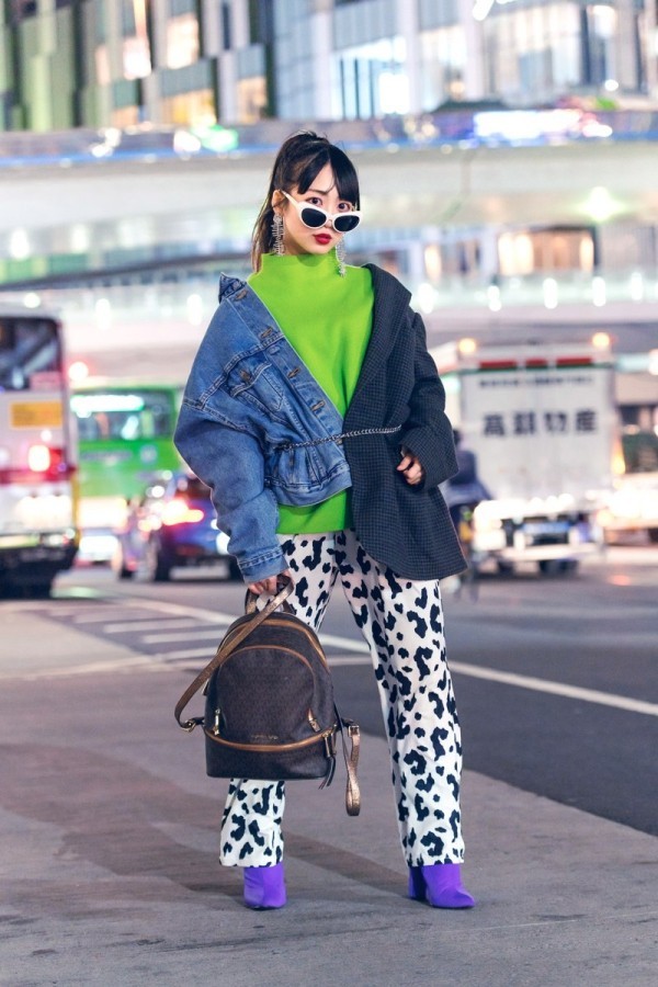 Grün Blau und Schwarz - Modetrends Street Fashion