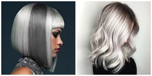 Haare grau färben - tolle graue Idee