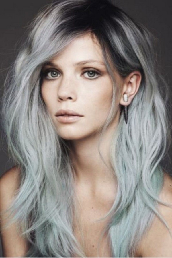 Haare grau färben wunderhscön und romantisch