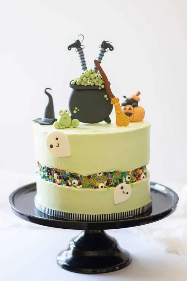 Halloween Kuchen - eine tolle runde Torte