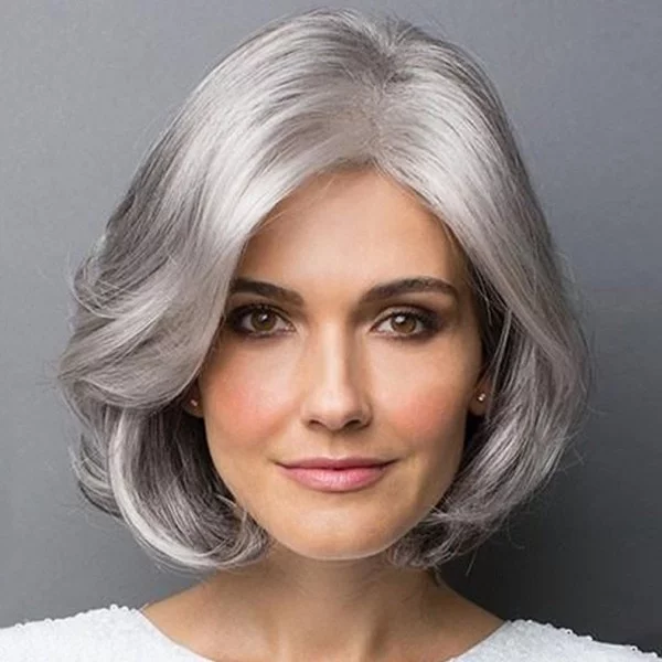 Klassisches Aussehen Haare grau färben