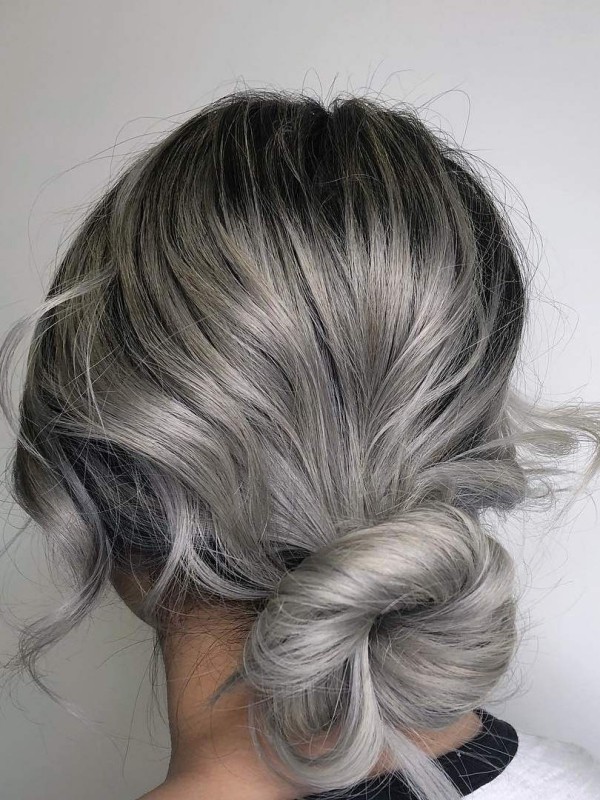 Toller Zopf - Haare grau färben