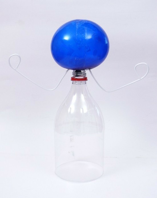 gespenster basteln aus ballon und pet flasche