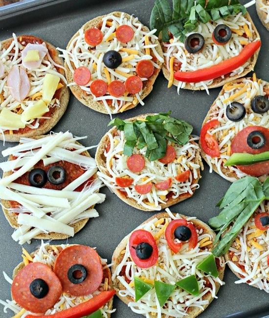halloween pizza belag ideen für kinder