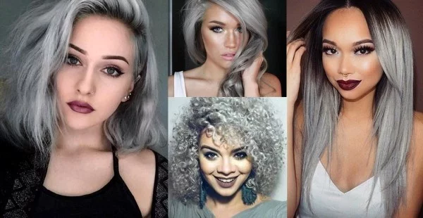 moderne Looks Haare grau färben