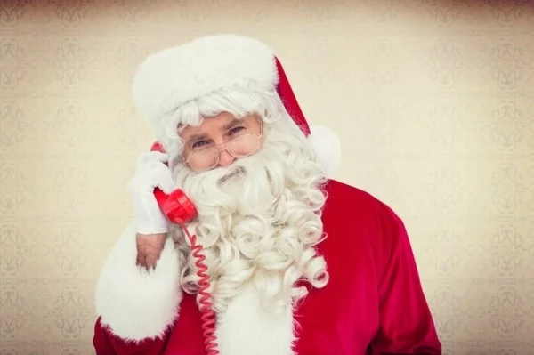 Den Weihnachtsmann anrufen HO HO HO fröhliche Weihnachtsstimmung schaffen dank einem einzigen Telefonat