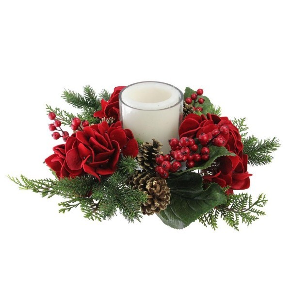 Kranz für weihnachten Weihnachtskerzen Kerzen dekorieren