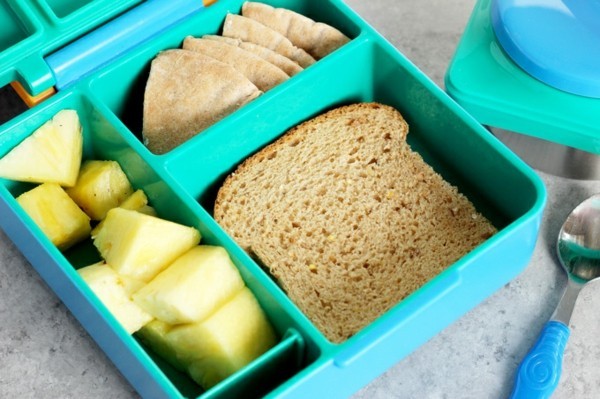 Lunchbox mit Fächern Rezepte Kindergarten Mittagsbox Ideen
