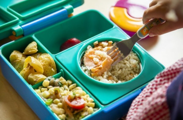 Lunchbox mit Fächern Rezepte Kindergarten Mittagsbox Kinder