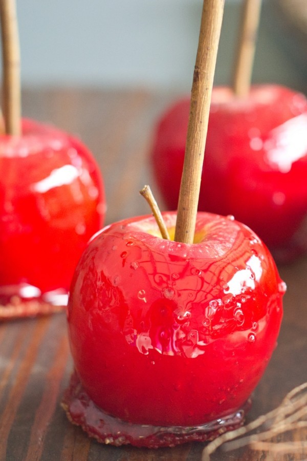 Rezept kandierte Äpfel rot Süßigkeiten