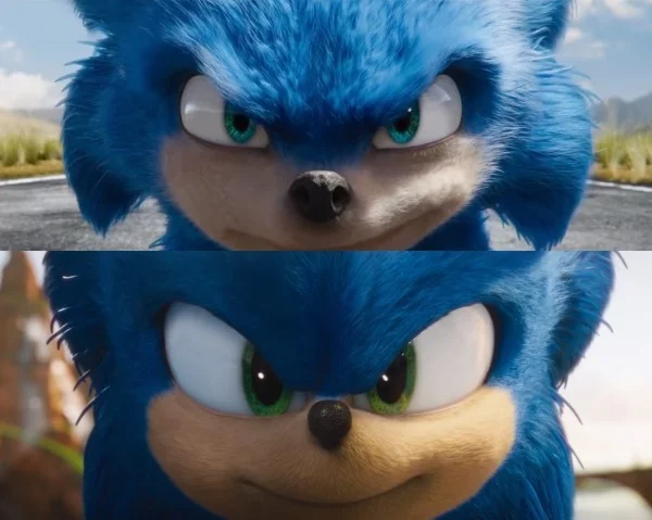 Sonic the Hedgehog sieht nach Redesign endlich wie sich selbst vergleich gesicht und fell