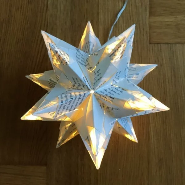 leuchtende Bascetta Sterne basteln kreative Beschäftigung und Anleitung für Weihnachtssterne basteln als Lichtquelle