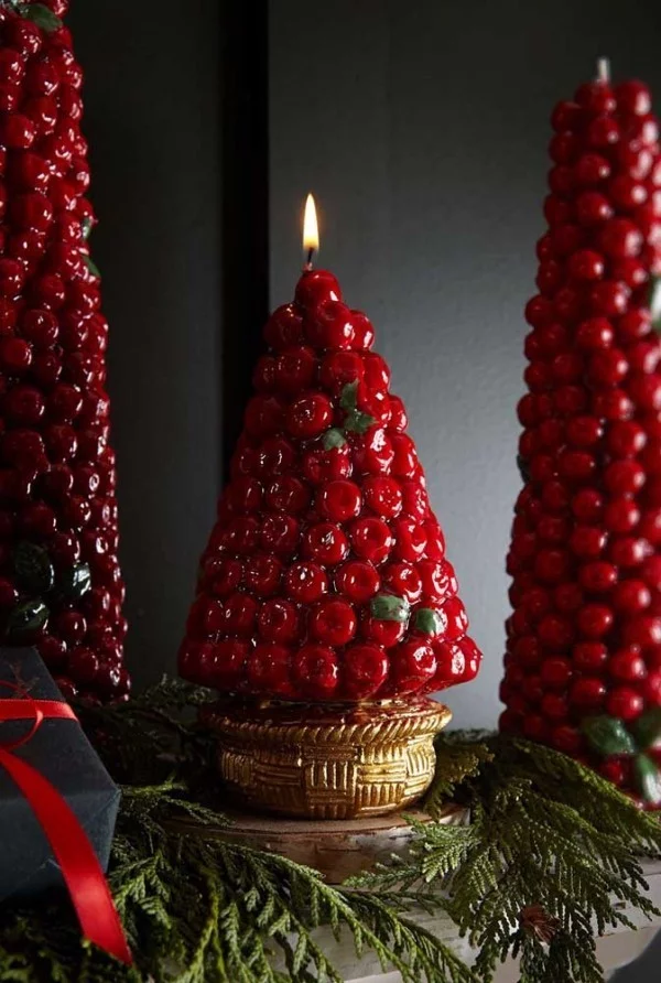 tannenbaum deko weihnachten kerzen ideen dekoration