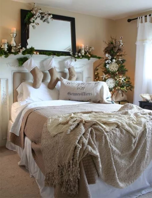 Gemütliches Schlafzimmer im Winter gestalten für Weihnachten