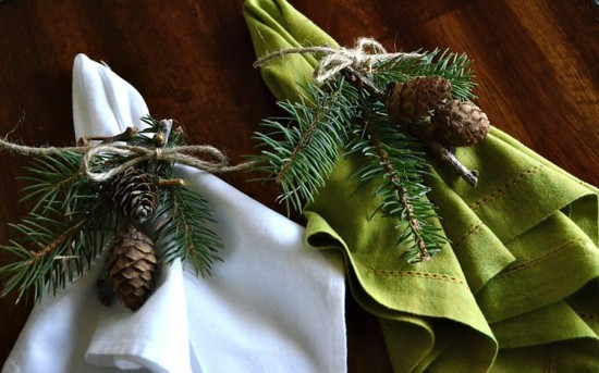 natürliche materialien serviettenringe weihnachten