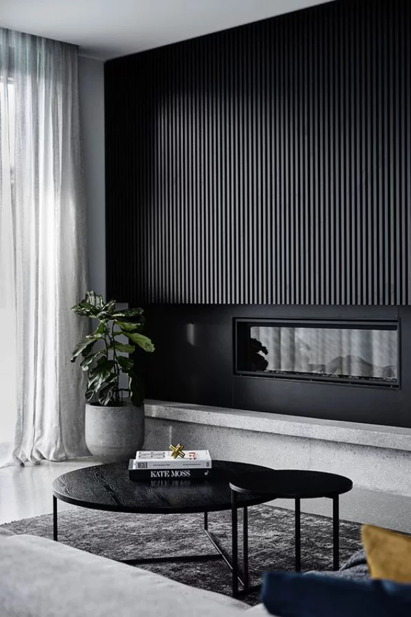 Aktuelle Farbpaletten im Wohnzimmer 2020 modern minimalistisch in Graphitgrau