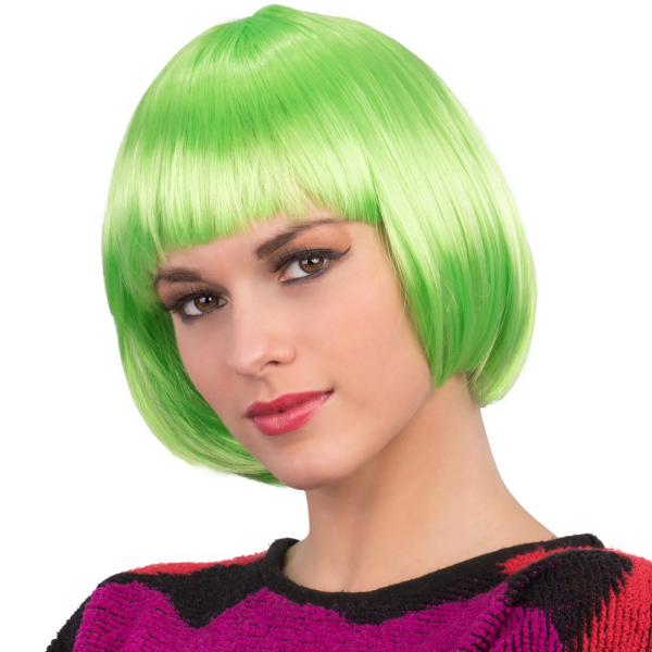 Einfache Frisuren - grüne Perücke