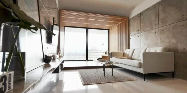 Japandi Wohnzimmer gestalten Wohntrends 2020 Inneneinrichtung Ideen