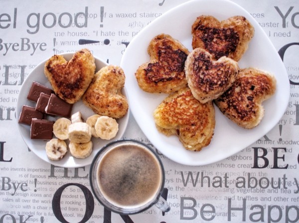 Valentinstag Frühstück - gesundes Leben romantische Überraschungen